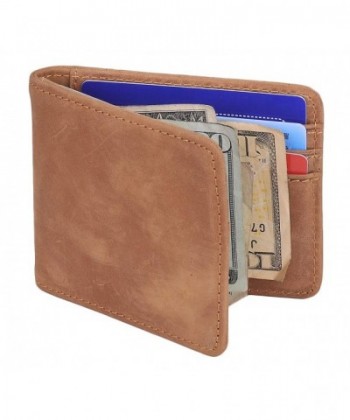 Bifold Wallet Vintage Leather Pocket