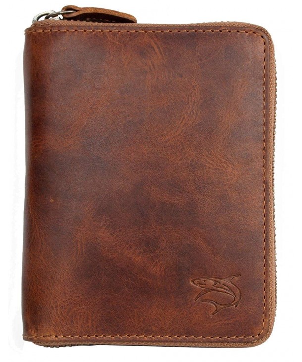 Natural Glazed Genuine Leather Wallet