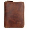 Natural Glazed Genuine Leather Wallet