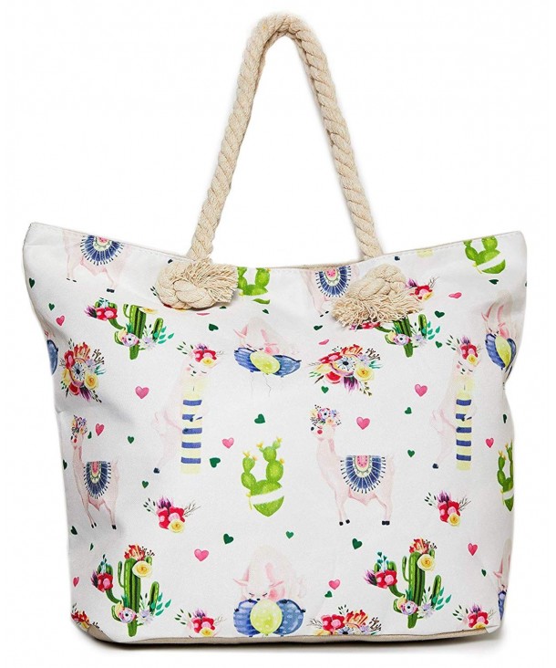 Llama Beach Shoulder Tote Bag