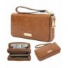 CrossLandy Blocking Double Leather Wristlet