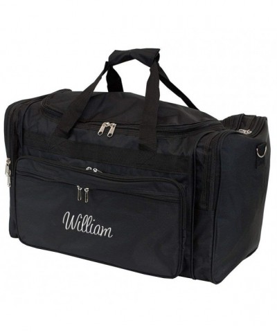 Personalized Large Black Overnight Duffle