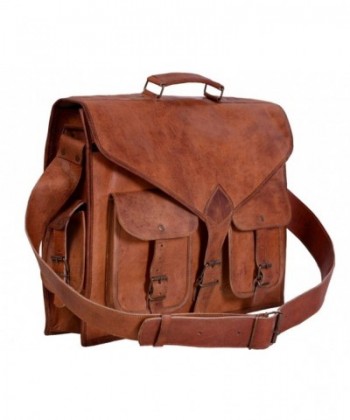 Stylish Leather Messenger Briefcase Satchel