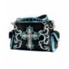 Western Rhinestone Concealed Shoulder turquoise