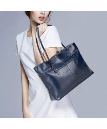 S-ZONE Women's Vintage Genuine Leather Tote Shoulder Bag Handbag ...