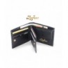 Luxury black leather wallet compartments