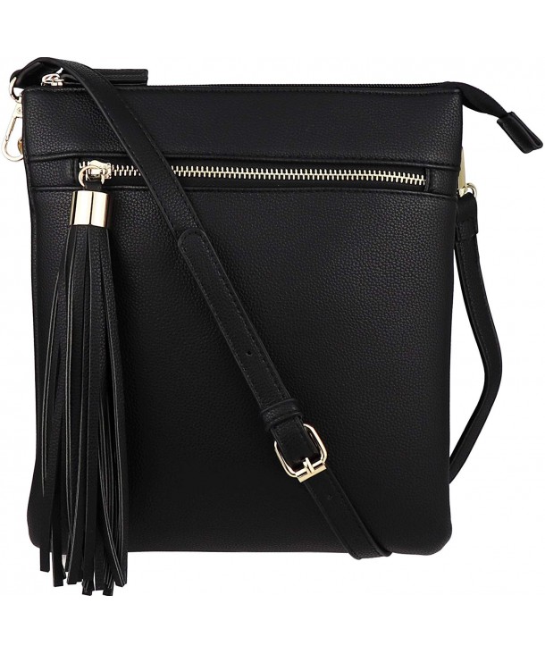 BRENTANO Double Zip Pocket Crossbody Handbag