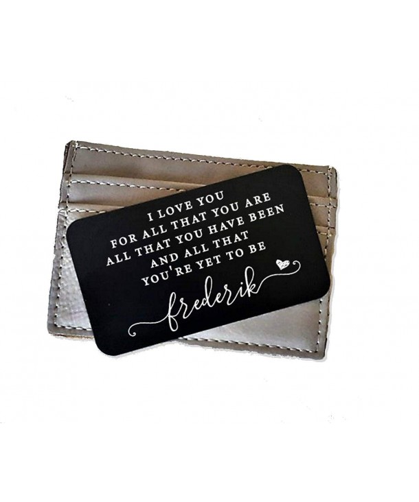 Engraved Aluminum Wallet Insert Engraving