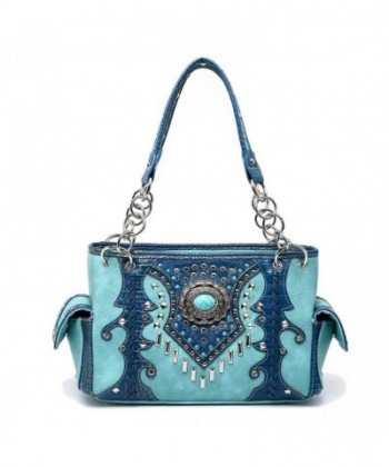 Western Handbag Turquoise Concealed Shoulder