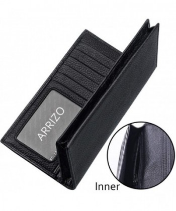 RFID Blocking Slim Real Leather Wallet Long Clutch Purses for Men ...