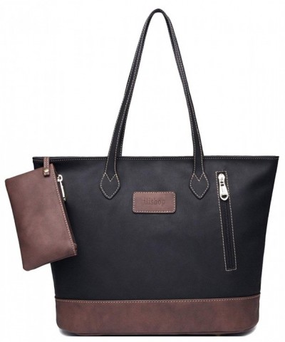 ilishop Leather Handbag Contrast Shoulder