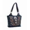 Western Rhinestone Buckle Embroidered Handbag