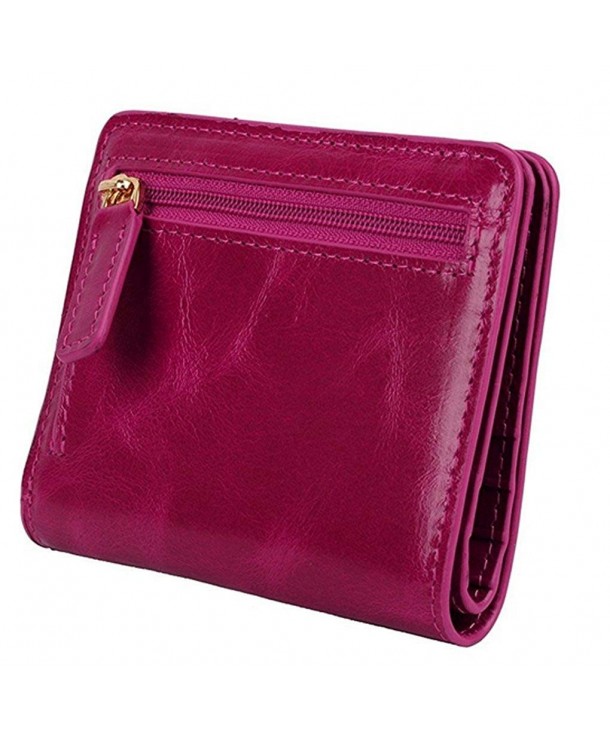 Blocking Womens Bi fold Leather Pocket