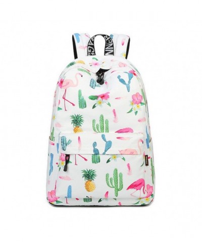 Teecho Waterproof Bookbag Backpack Flamingo