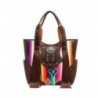 Western Handbag Fringed Multi colored Satchel