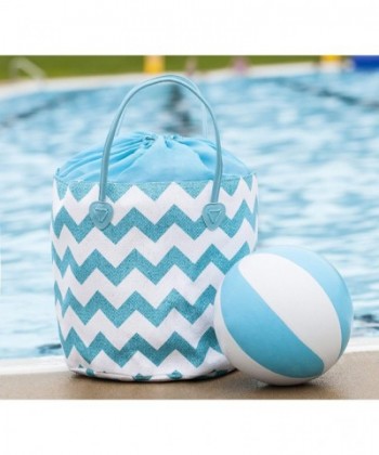 Beach Duffel Drawstring Chevron Pattern