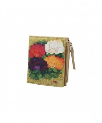 Moonwind Leather Organizer Billfold Flowers