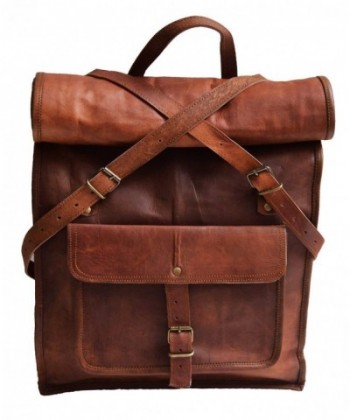 Genuine leather backpack laptop rucksack
