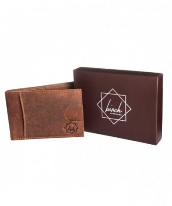 Bi Fold leather wallet partition protection