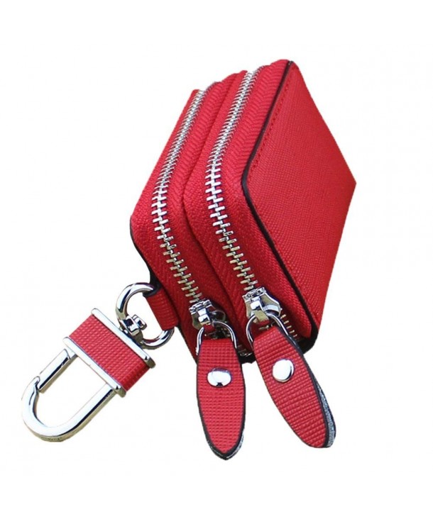 PEOTOUVY Multifunction Leather Double Zipper
