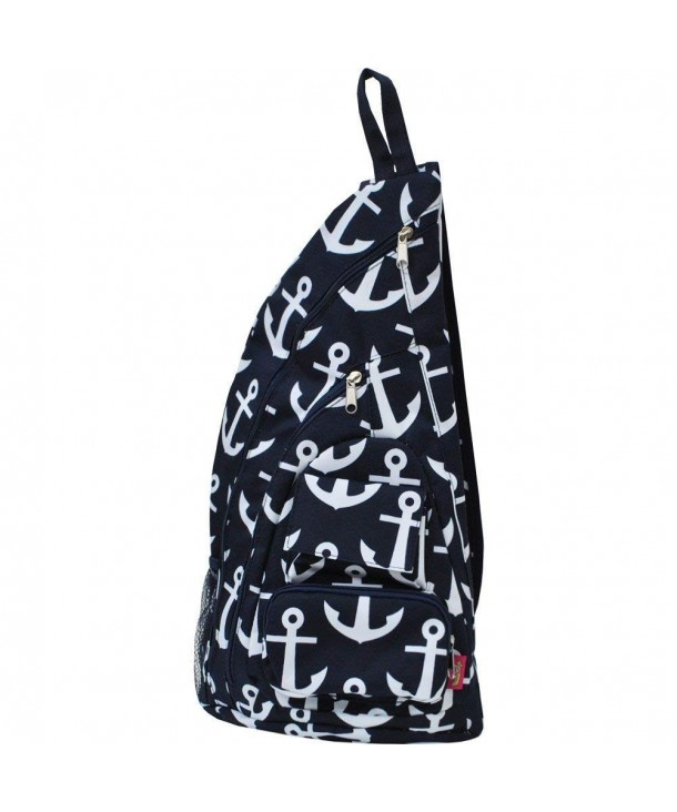 Anchor Themed Prints NGIL Sling Backpack - Anchor-Navy - CL123Z0Q4GH