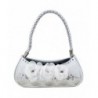 Sequined Rose Purse Holder White