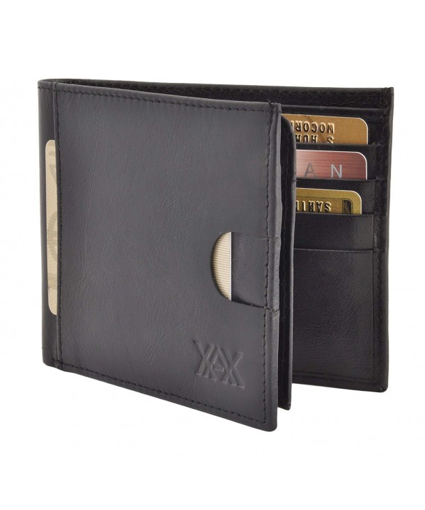 RFID Leather Bifold Wallets Men