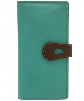 ili Leather Wallet Turquoise Toffee