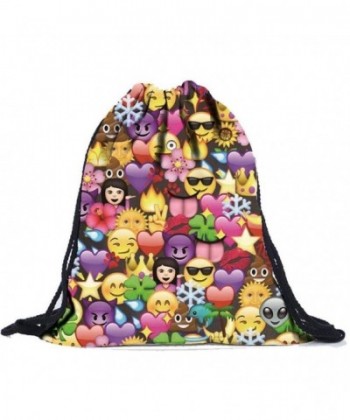 Drawstring Backpack Rucksack Shoulder Multicolor