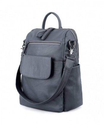 UTO Backpack Leather Rucksack Shoulder