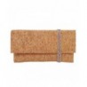 JNB Metallic Cork Clutch Silver