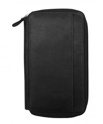 ili Leather Around Checkbook Wallet