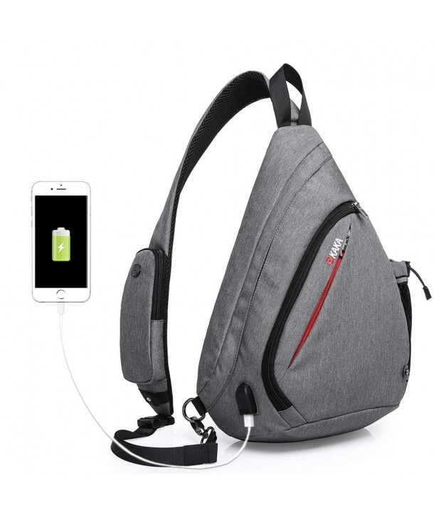 Sling Bag for Travel Anti Theft Crossbody Backpack for Men Boy(gray) - gray - CM18HT2Q9NY