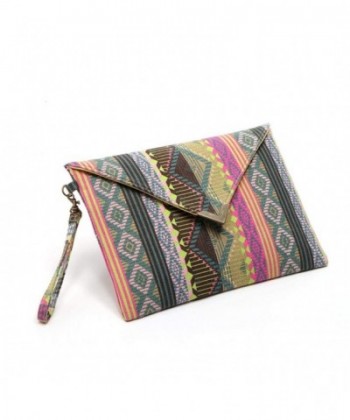 Women Canvas Colorful Envelope Clutch Handbag Purse Ladies Tote Bag ...