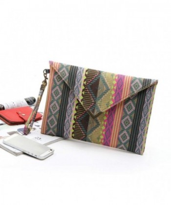 Women Canvas Colorful Envelope Clutch Handbag Purse Ladies Tote Bag ...