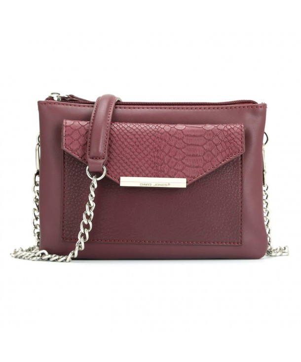 DAVIDJONES Stylish Leather Organizer Pochette