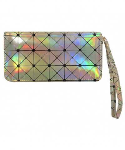 Luminous Geometric Holographic metallic leather