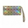 Luminous Geometric Holographic metallic leather