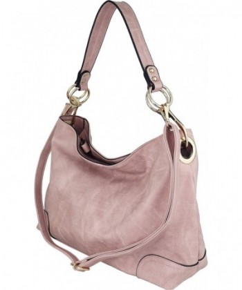 Large Hobo Shoulder Hardware Blush