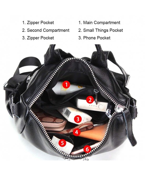 Travel Backpack Purse for Women Convertible Leather Shoulder Weekender ...