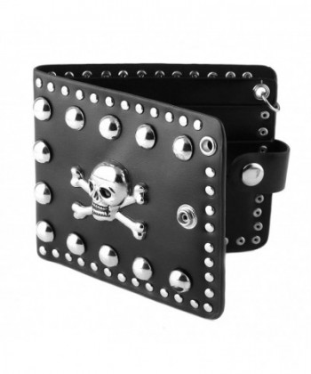 HZMAN Skull Metal Leather Wallet