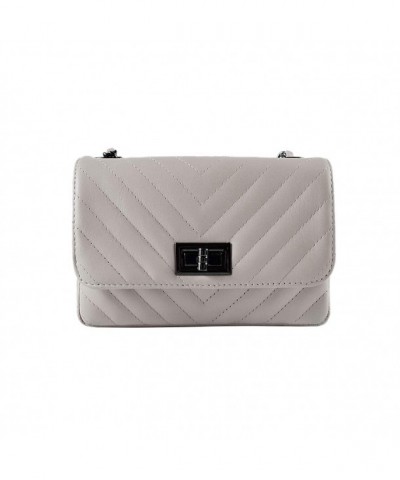 Italian quilted shoulder leather chevron