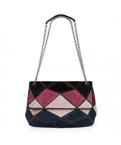 Nico Louise Patch color Messenger Black Blue Burgundy White