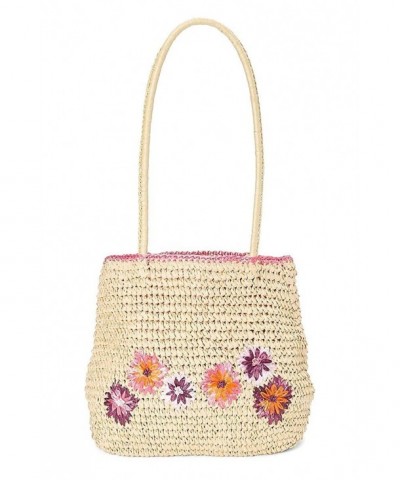 HatQuarters Crochet Handbag Embroidered Flowers