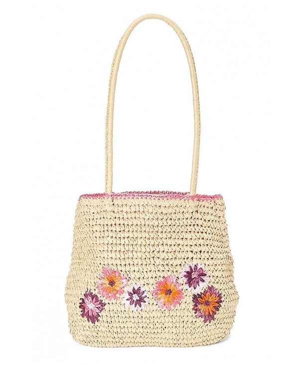 HatQuarters Crochet Handbag Embroidered Flowers