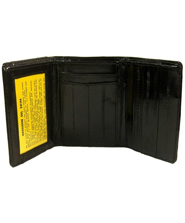 Eelskin Trifold Wallet Men Black