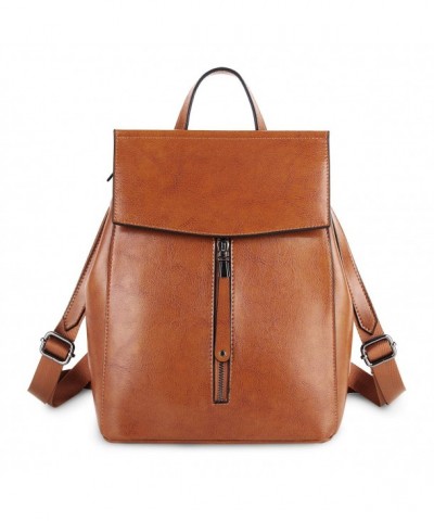 YALUXE Genuine Leather Backpack Shoulder