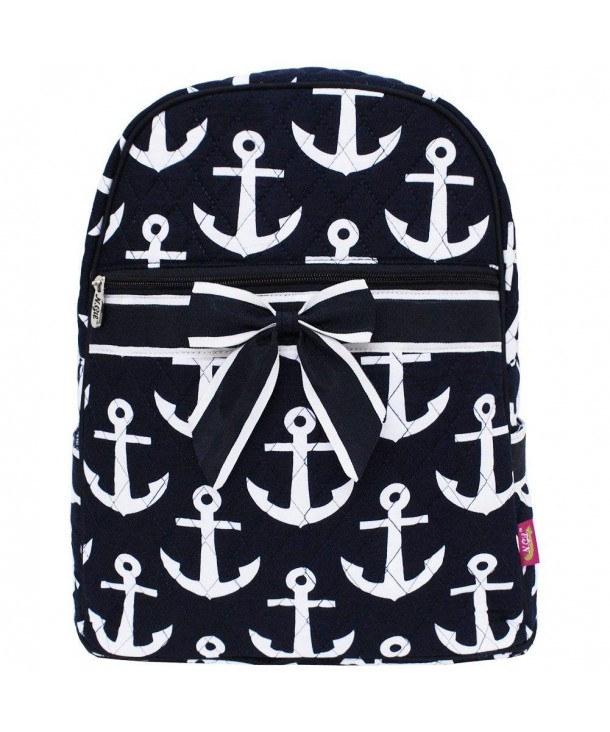 Quilted Anchor Themed Prints Backpacks