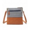 Stripe Crossbody Shoulder Canvas Leather