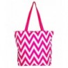 Ever Moda Chevron Tote Pink